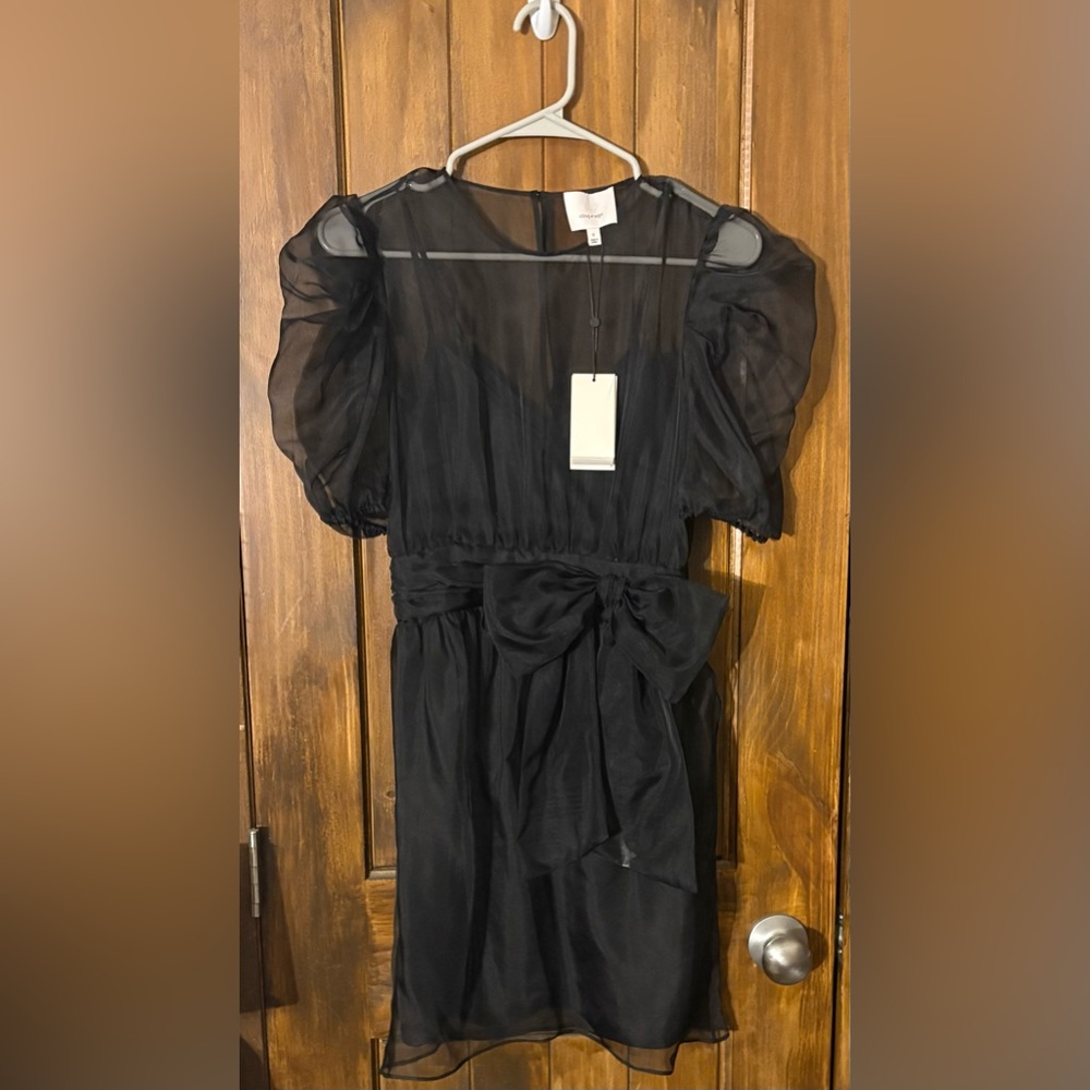 Cinq A Sept Black Sheer Dress